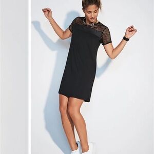 Fabletics Elegant Black Sarah Mini Dress Mesh XS